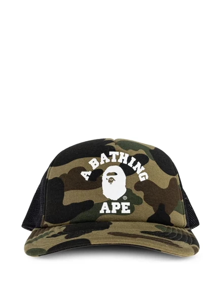Мужская кепка A Bathing Ape камуфляжная с логотипом, зеленая