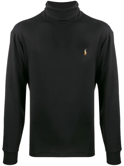 Мужской свитер Polo Ralph Lauren с высоким воротом, черный