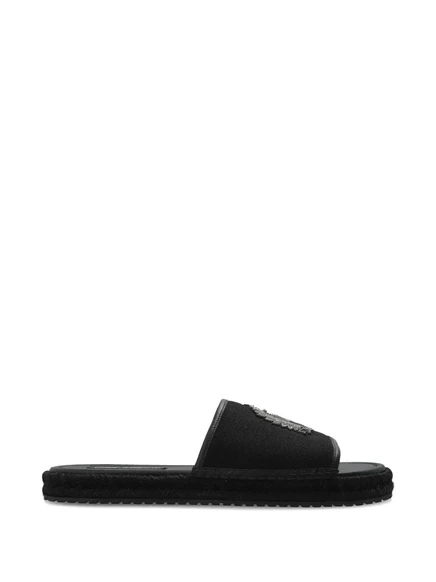 Мужские сандалии Dolce & Gabbana плетёные, черные