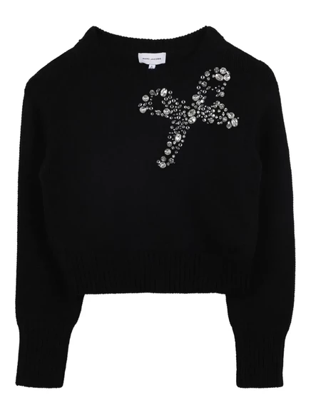 Джемпер для девочек Marc Jacobs Kids с бисером, черный