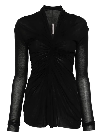Женский топ Rick Owens Radiance с драпировкой, черный