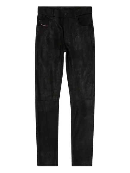 Мужские кожаные брюки Diesel, черные