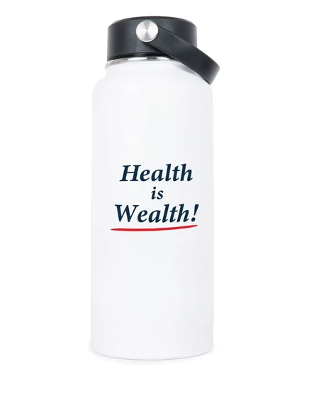 Бутылка для воды Sporty & Rich из нержавеющей стали, белая