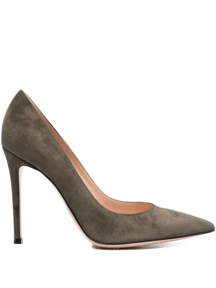 Туфли-лодочки на шпильке с острым носком Gianvito Rossi 105 мм green