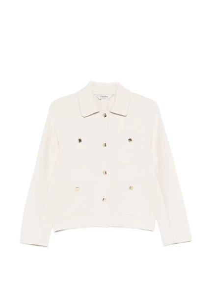 Женский жакет S. Max Mara с карманами, молочный