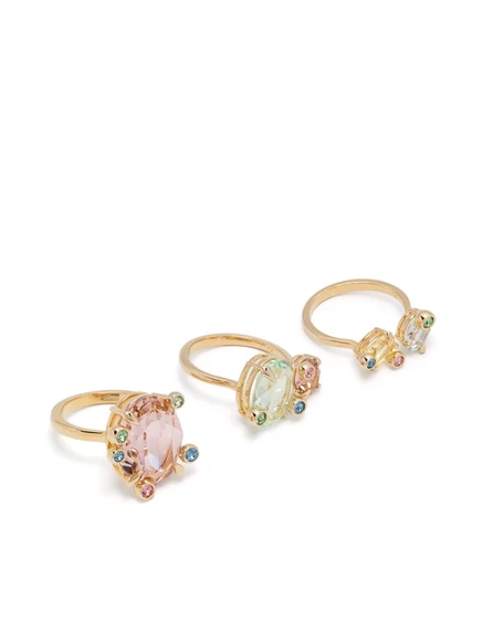 Женские кольца Swarovski Gema набор из 3 шт., золотистые
