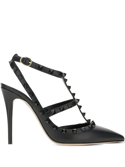 Насосы Valentino Garavani 100-миллиметровые Rockstud caged black