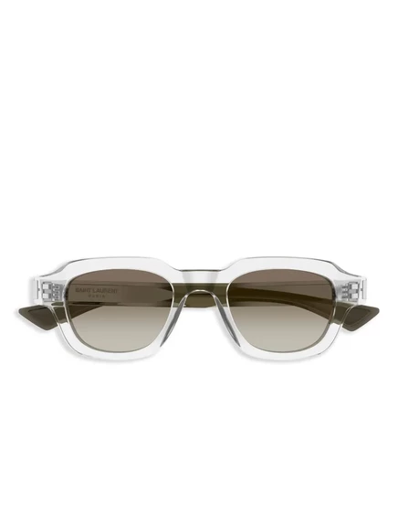 Солнцезащитные очки в квадратной оправе Saint Laurent Eyewear white