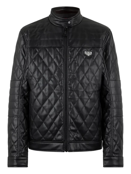 Мужской пуховик Philipp Plein на молнии, черный