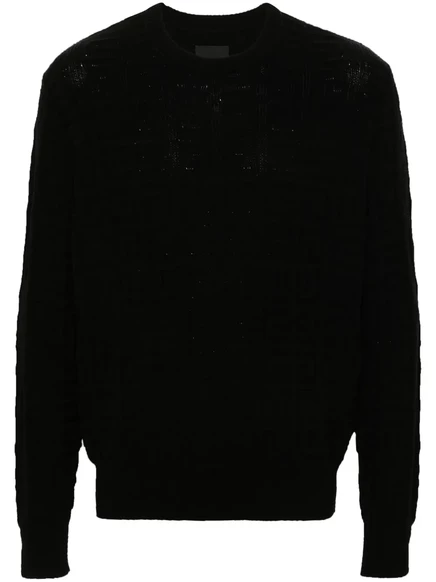 Жаккардовый хлопковый джемпер Givenchy 4G из хлопка black