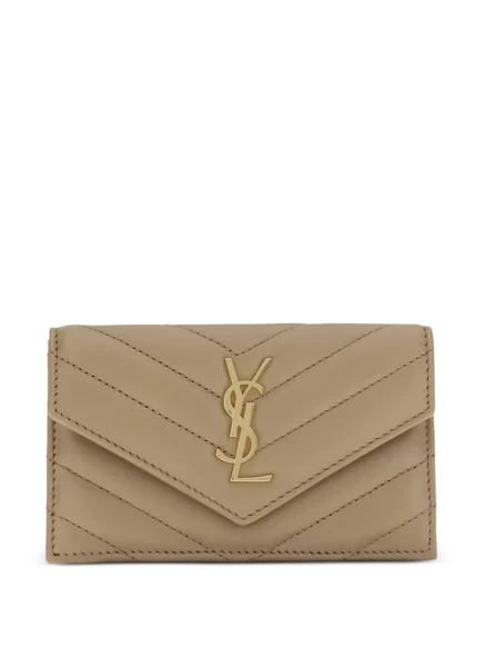 Кошелек со стеганым логотипом Saint Laurent