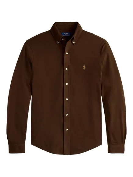 Рубашка с длинным рукавом Polo Ralph Lauren, украшенная логотипом