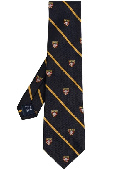 Мужской шелковый галстук Polo Ralph Lauren с вышивкой, синий