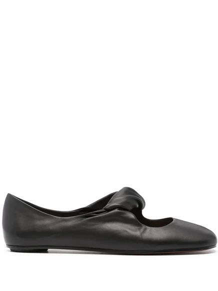 Балетки Alexander McQueen с узором в виде твиста на плоской подошве black