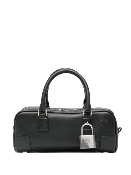 Женская сумка-тоут Loewe Amazona кожаная, черная