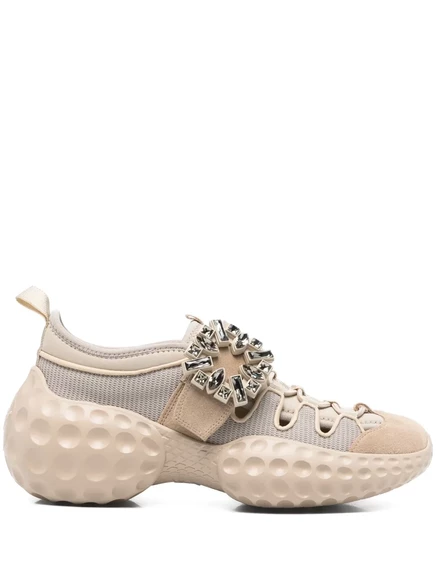 Женские кроссовки Roger Vivier Viv' Run Light Trekky, бежевые