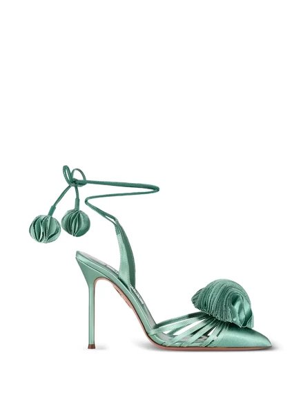 Женские туфли Aquazzura Wild Bloom 105, зеленые