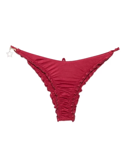 Женские плавки-бикини Agent Provocateur с рюшами, бордовые
