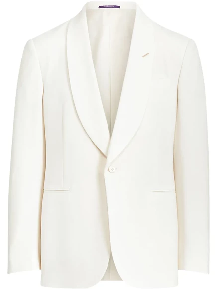Однобортный блейзер-смокинг от Ralph Lauren Purple Label neutrals