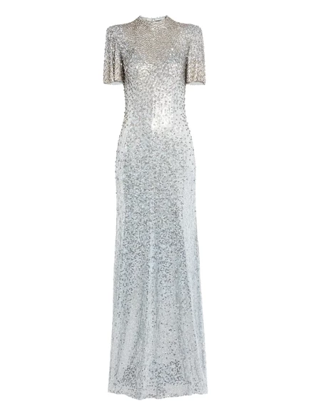 Женское платье Jenny Packham Jourdain, серебристое