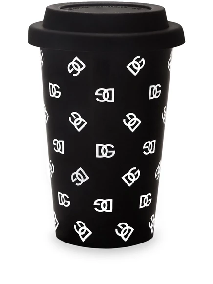 Керамическая чашка Dolce & Gabbana DG, черно-белая