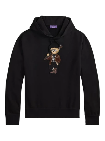 Мужское худи Ralph Lauren Purple Label Teddy Bear, черное