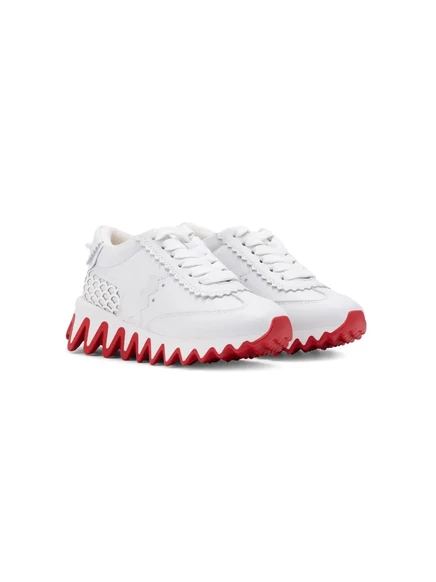 Детские кроссовки Christian Louboutin Kids Mini Shark кожаные, бело-красные
