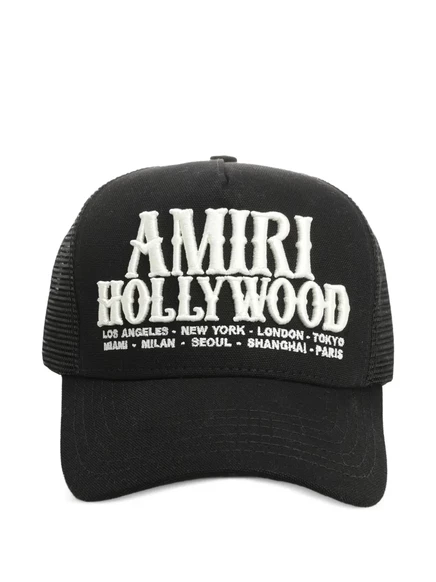 Мужская сетчатая бейсболка Amiri с надписью, черная