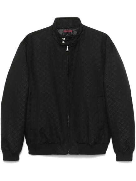 Мужская куртка‑бомбер Gucci GG Supreme жаккардовая, черная