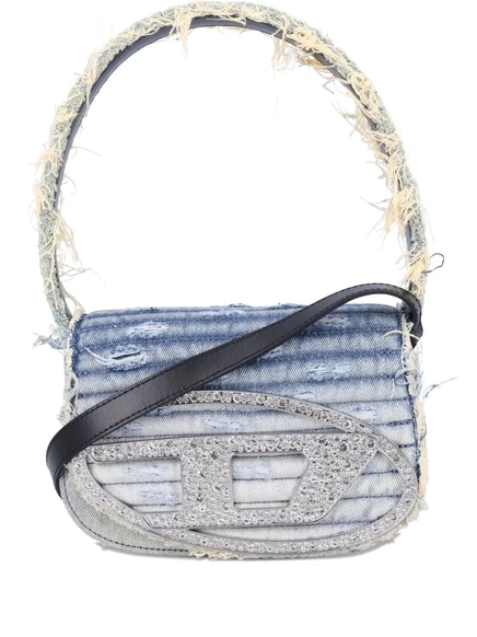 Джинсовая сумка через плечо Diesel 1DR, украшенная кристаллами