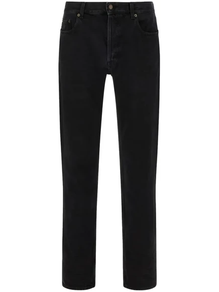Мужские прямые джинсы Saint Laurent, черные
