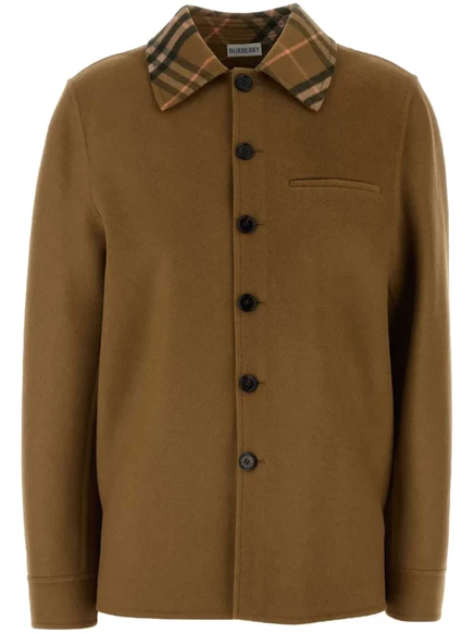 Шерстяное пальто Burberry brown