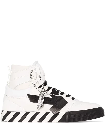 Мужские высокие кеды Off-White Vulcanized, белые