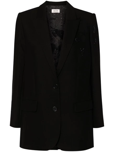 Женский блейзер Zadig & Voltaire со стразами, черный