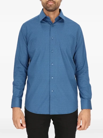 Рубашка с геометрическим принтом Scotch & Soda blue