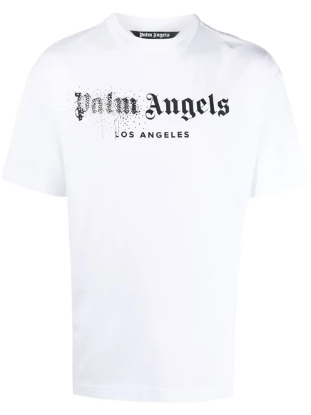 Мужская футболка Palm Angels с логотипом, белая