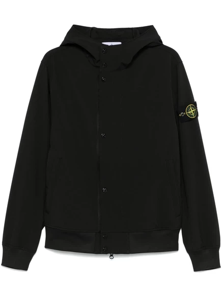Куртка-бомбер с компасом и значком Stone Island black