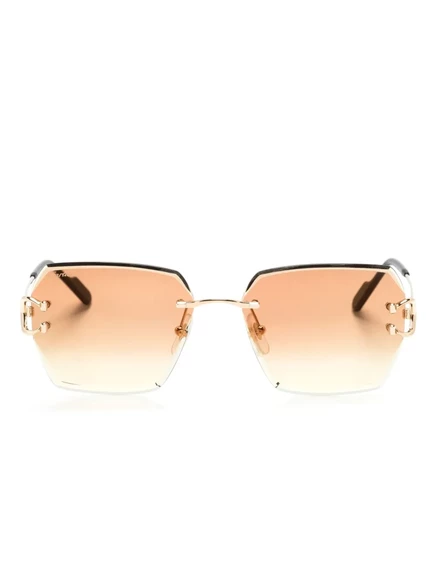 Унисекс очки Cartier CT0466S, золотисто-черные