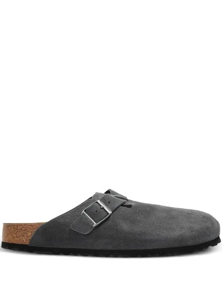Мужские сабо Birkenstock Boston из замши, серые