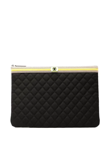 Женский клатч Chanel Pre-Owned Boy O Case, нейлон, черный