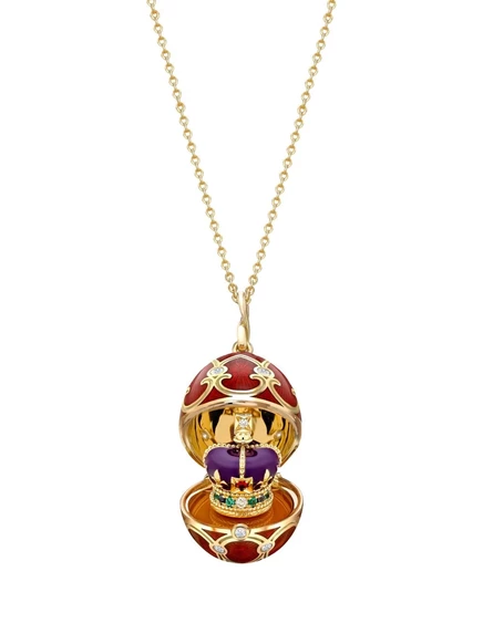 Женская подвеска Fabergé Coronation 18K золото, красная