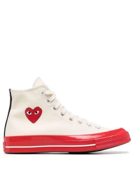 Высокие кроссовки Comme Des Garçons Play x Converse Chuck 70 red