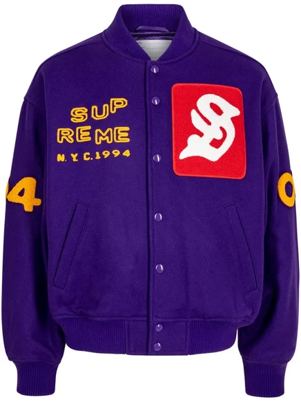 Унисекс бомбер Supreme Tourist с логотипом, фиолетовый