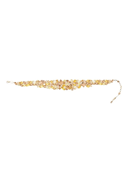 Женское колье-чокер Swarovski Gema с желтыми камнями, золотистое