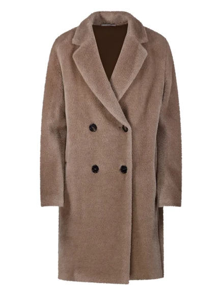 Двубортное пальто от Max Mara brown