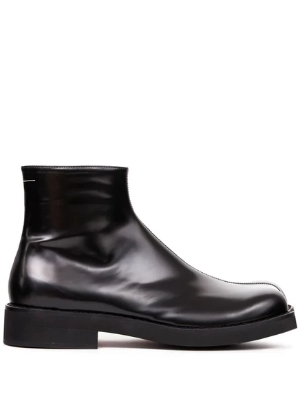 Ботильоны из натуральной кожи MM6 Maison Margiela Trunk black