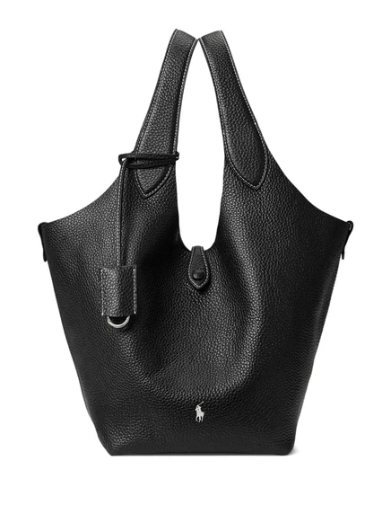 Сумка Polo Ralph Lauren с верхней ручкой из текстуры гальки black