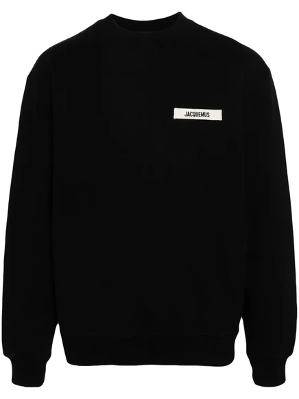 Толстовка Jacquemus Le с круглым вырезом и зернистым верхом black