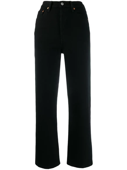 Levi's Ribcage straight-leg jeans black (2)