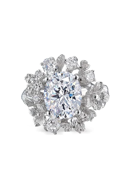 Женское кольцо Anabela Chan Posy 18K с бриллиантами, серебристое
